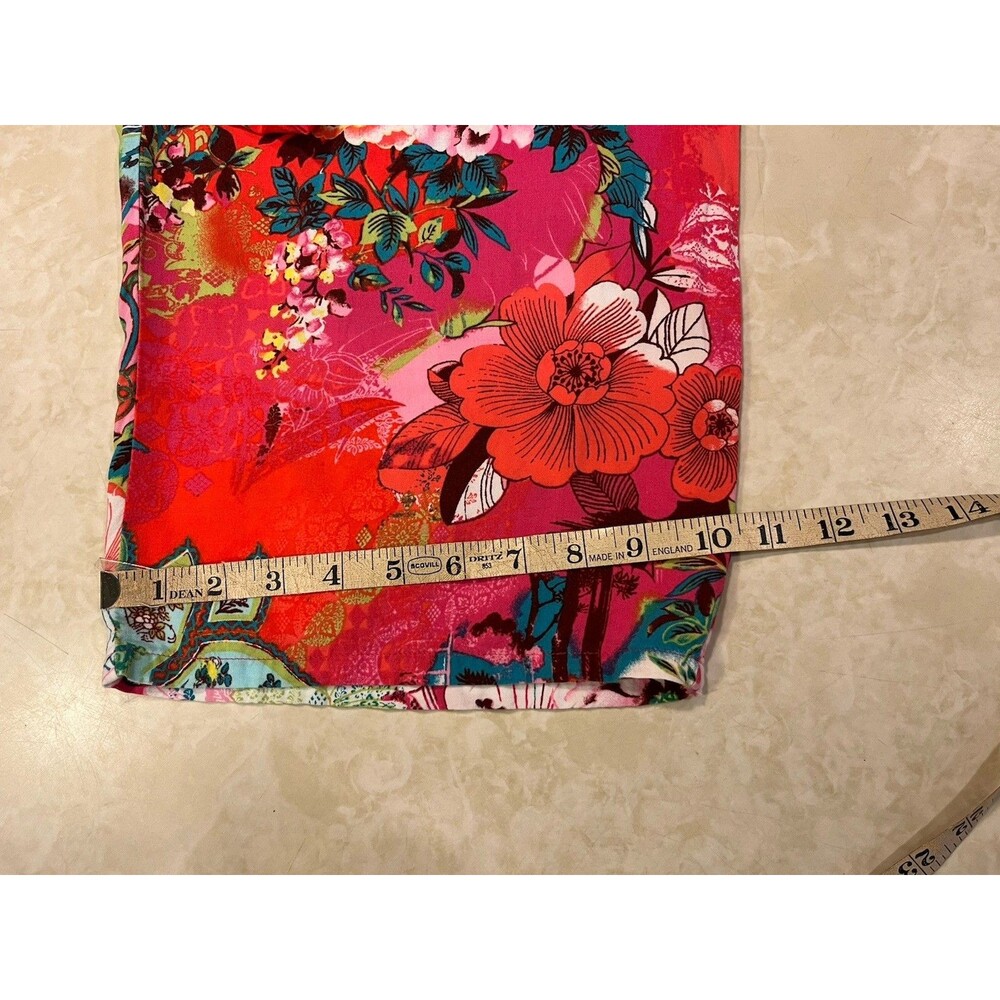 Natori Women’s PJ Set  Sz L Stunning Asian Floral Light  Loose Fit Pajama - Picture 13 of 15